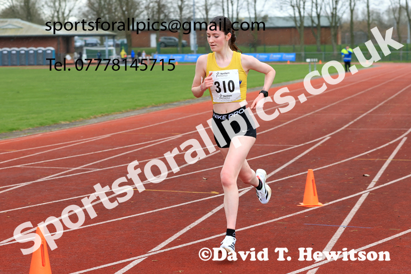 Womens Under-17s Young Athletes 5k, 2026 Northern Mens 12 and Womens 6 Stage Road Relays and Young Athletes 5k, Sheepmount Stadium, Carlisle. Photo: David T. Hewitson/Sports for All Pics